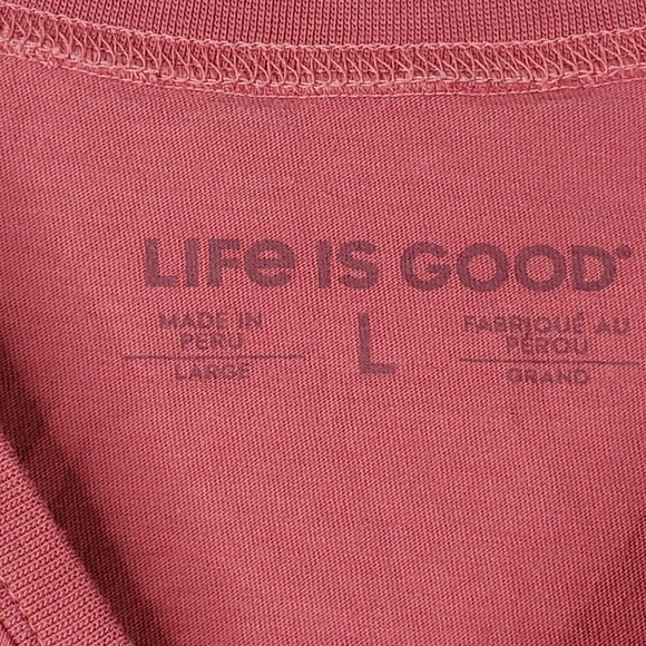 Life is Good Large L Believe There Is Good Red SS T-Shirt Christmas Tee - Picture 4 of 6